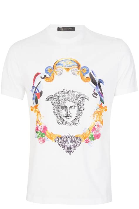 versace medusa t shirt white|men's versace t shirt sale.